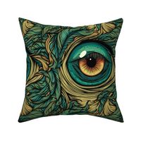 art nouveau green eye vision