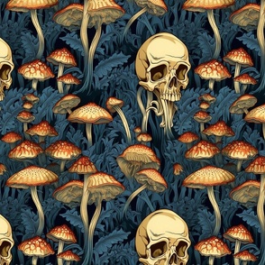 gothic skull mushrooms