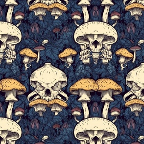 gothic mushroom skulls