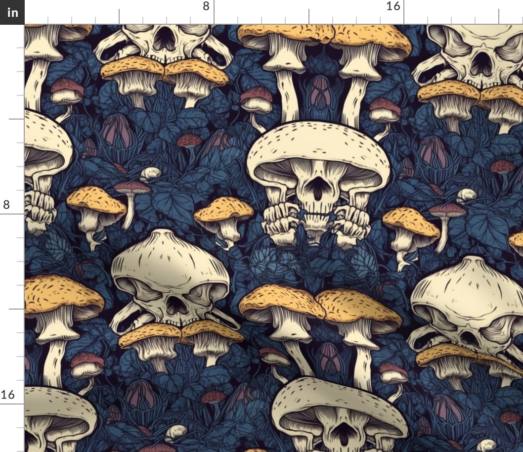 gothic mushroom skulls