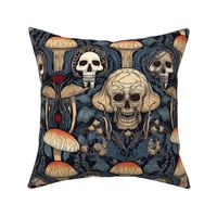 gothic psychedelic mushroom skulls