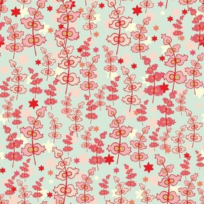 Pattern with wild berries