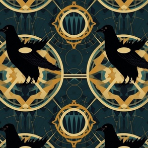 steampunk crow raven corvid