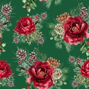 Red Winter Bouquet in Green