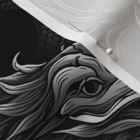 black and silver dragon japanese inspired