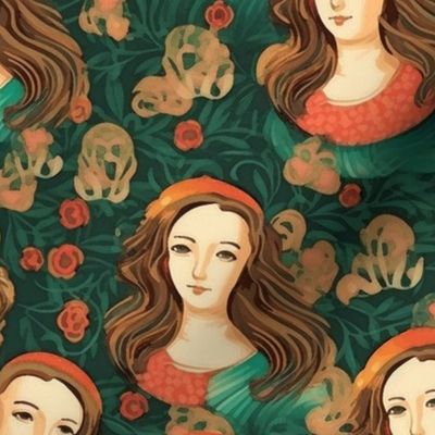 botticelli inspired portrait of the mona lisa