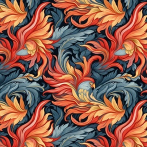 botticelli inspired fire bird aka phoenix
