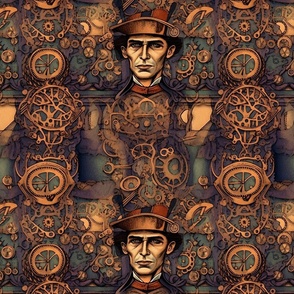 steampunk abraham lincoln inspired by botticelli