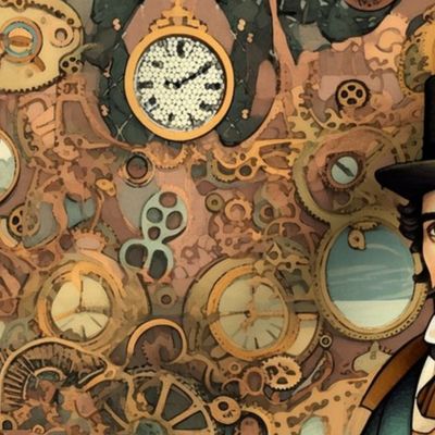 steampunk gentleman inspired by botticelli