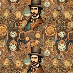 steampunk gentleman inspired by botticelli