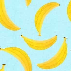 Bananas on blue