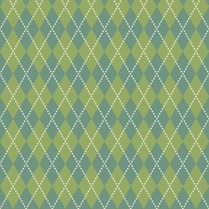 tiny green argyle