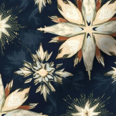 renaissance snowflake flowers inspired by da vinci