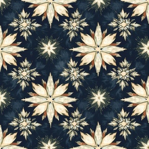 renaissance snowflake flowers inspired by da vinci