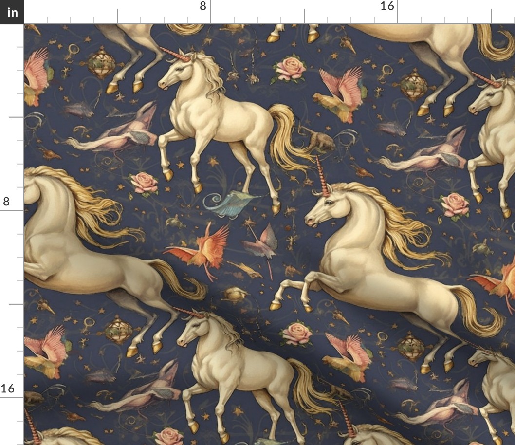 renaissance unicorn inspired by da vinci