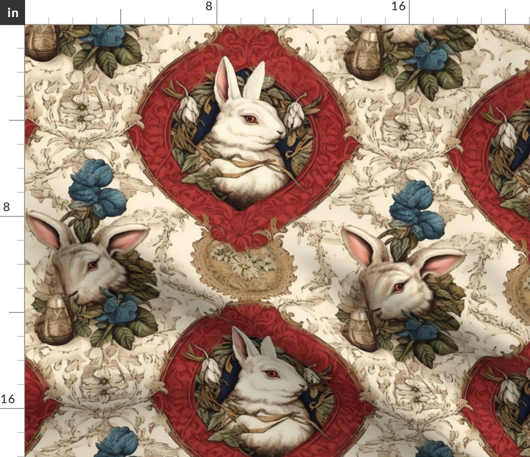renaissance portrait of a white rabbit inspired by da vinci