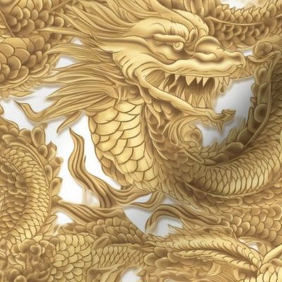 gold japanese dragon 