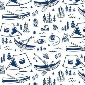 Lake life navy-white small