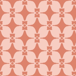 Abstract Geometric Flowers in pink