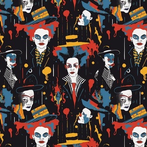 grunge clowns and street art villains