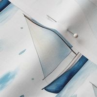 Blue Sailboats