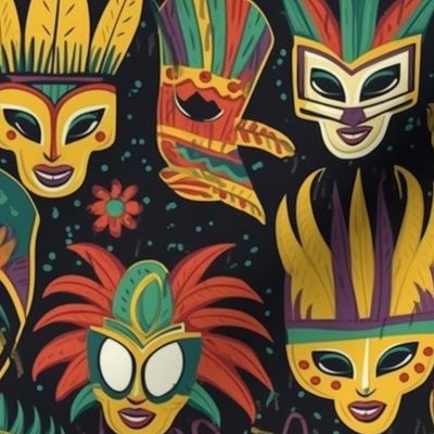 grunge mardi gras masks