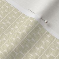 Hand drawn textured lines stripes block print vintage pastel green on cream - EXTRA SMALL SCALE