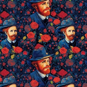 Van Gogh inspired victorian valentine of roses