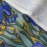 art nouveau bluebonnet botanical inspired by gustav klimt