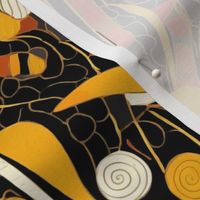 art nouveau abstract candy cane geometric inspired by gustav klimt