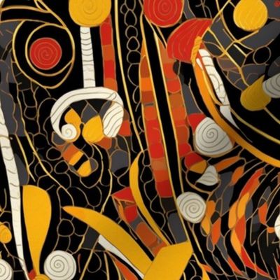 art nouveau abstract candy cane geometric inspired by gustav klimt