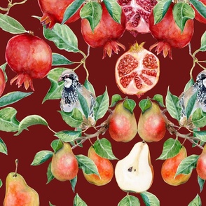 Partridges, Pears, Pomegranates