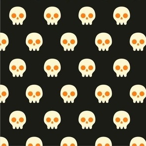 Halloween Fabric Skulls Cute