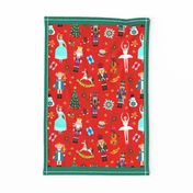 Christmas Nutcracker Tea Towel R