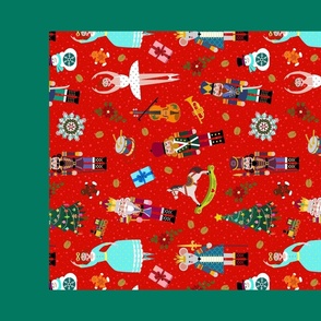 Christmas Nutcracker Tea Towel R