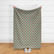 Christmas Sweater Teal and Green / Maximalist Xmas