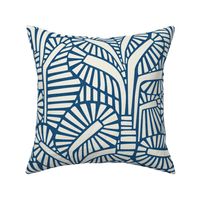 African Nature - Modern Palm Trees on Ocean Blue / Large
