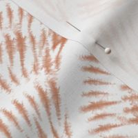 scallop boho fan small - terracotta - rustic terracotta boho wallpaper wallpaper