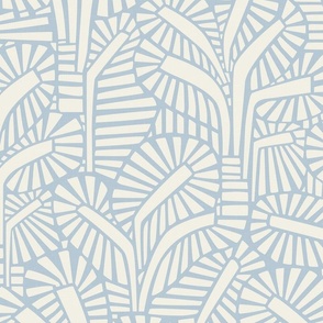 African Nature - Modern Palm Trees on Baby Blue / Large