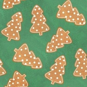 Gingerbread christmas trees - green