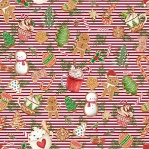 Christmas Sweets with Red and White Stripes