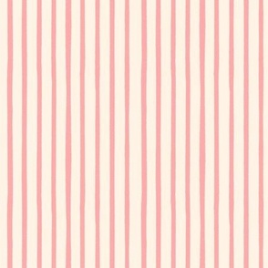 Christmas stripe - cream and pink