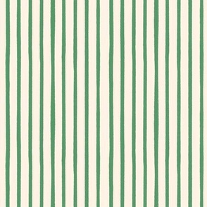 Christmas stripe - cream and green