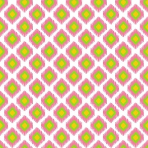 Ikat pink and white
