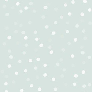 white snowflake dots on ice blue
