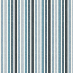 1/2" simple blue vertical stripe - linen look with slubs