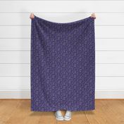 Small - Colourful Scottish purple thistles on a textured fabric background - violet