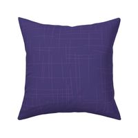 Small - Hand drawn fabric with a textured, woven faux linen effect - lilac and violet