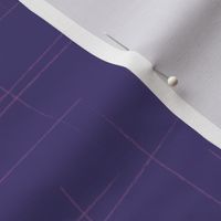 Small - Hand drawn fabric with a textured, woven faux linen effect - lilac and violet
