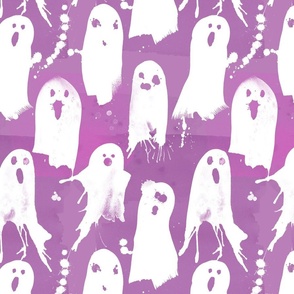 paint splattered ghosts lavender 12 inch